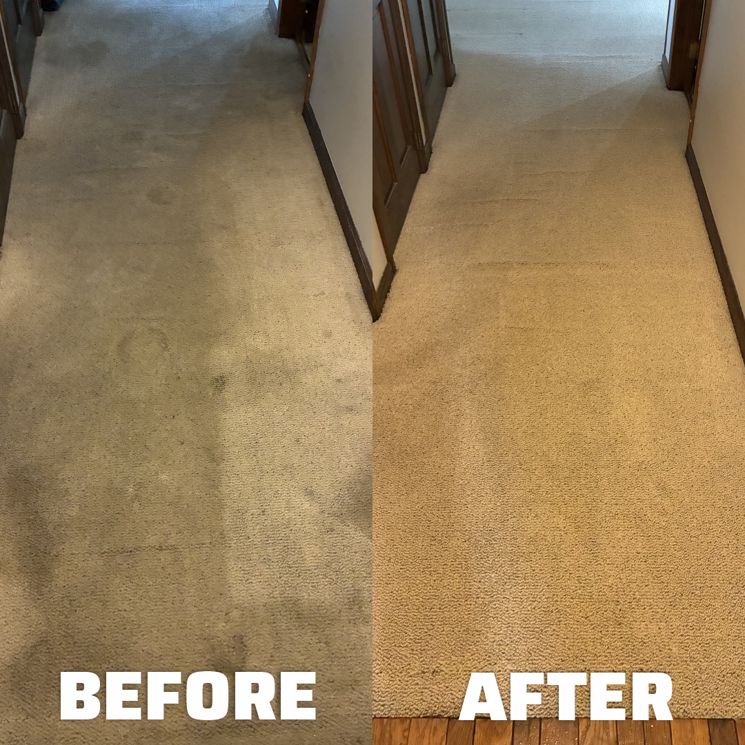 Before and After posts hallway